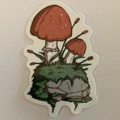 14 Multicolor Mushroom Stickers Set – Flowers & Plants, Mushroom Designs