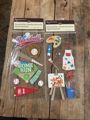 Recollections Dimensional Stickers Lot of 7 Sports Birthday Beach Art