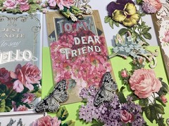 Anna Griffin Antique Greeting Postcard Embellishment Stickers 30 Pieces