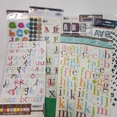 Alphabet Numbers Planner Sticker Lot Assorted Sheet Fonts Scrapbook Junk Journal