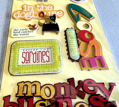 K&Company Actopus to Zelephant 3D Chipboard Stickers Zoo Animal Scrapbooking