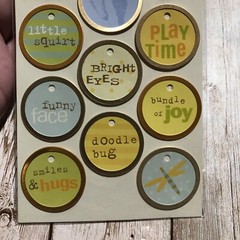 Daisy Hill Metal Accents Baby Boy Metal Rimmed Tags Scrapbooking Greeting Cards