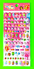 Animals Mini Puffy Stickers Pack Cats Dogs Mushrooms Elephants Penguins Bears