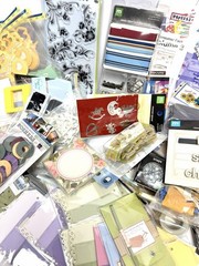 100+ Variety Lot Crafting Scrapbooking Items: Metal Letters Tags Embellishments
