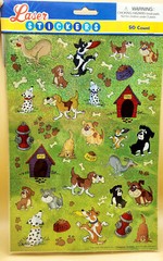 50 Count DOGS Laser Stickers Shiny, BRAND NEW