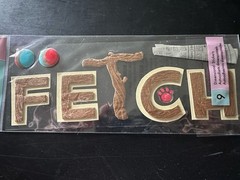 Jolee’s Boutique FETCH Title Waves Scrapbook Stickers Dog Puppy Tennis Ball