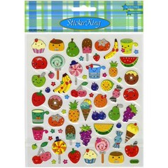 Scrapbooking Crafts Stickers Sticker King Food Faces Fruit Candy Cupcakes Donuts