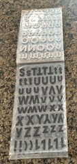 American Crafts Remarks Basics BLACK GLITTER Chipboard Stickers 227 Pieces