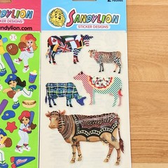 Vintage Sandylion Stickers Lot Barbie Butterflies Girls Softball Country Cows