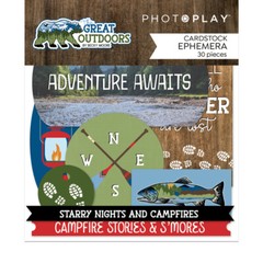Crafts DieCuts Add Great Outdoors Camping Fish Tent Fire Paddles Hiking Explore