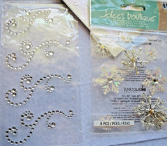 Jolee’s Boutique Christmas Tree Sticker ~ Plus rhinestone & trim ~ 5 piece Lot