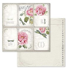 Stamperia Intl Letters & Flowers Double Sided Paper Pad (10/Pack), 12″ x 12″,…