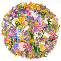 320Pcs Flower Stickers, Cute Vintage Floral Sticker for Kids, Clear Wildflower S