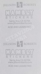 JILLSON & ROBERTS STICKERS HAMBLY PRISMATIC GLITTER SHEET POPCORN / POPOROPOS.