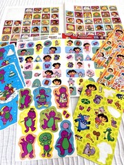 Vintage Sticker Lot – Sandy Lion Dora The Explorer, Barney, Arthur, Nick Jr.