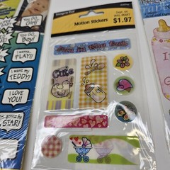 Vintage Girl Baby Shower Scrapbooking Crafting Stickers Mixed Lot Of 11 New