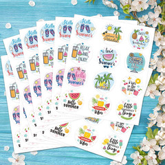 360PCS Summer Stickers for Kids, Individual Cute Hello Summer Beach Watermelon B