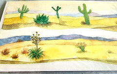 Vintage Sandylion Desert Borders Cactus Sticker Sheet 2002 Rare Scrapbook NOS
