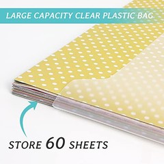 Caydo 24 Pcs Scrapbook Paper Storage Organizer 12×12 Inch with Sticky Index Tabs