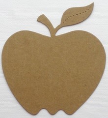 {3} APPLES – Teacher Fruit Bare Apple Chipboard Die Cuts Embellishments