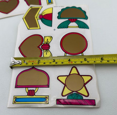 1988 Vintage CTP Scratch Off 12 Award Medal Stickers 2 Sheets #90801