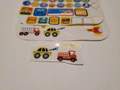 Sticker Lot Trucks Car Fire Truck Bus BEEP! BEEP! New Unused Vtg Multiple Sheets