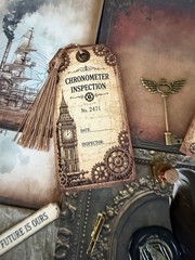 100+ Pc Steampunk Junk Journal Kit Ephemera Bundle Airship Gears Tags Vintage