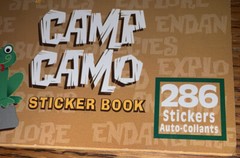 Darcie Summer Camp Camo Camping Hiking Fire Canoeing Sticker Book 286 Pcs 6 Shts
