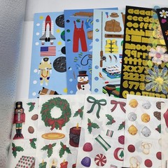 Huge collection of sticker sheets some used mixed themes scrapbook craft
