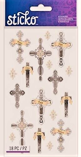 Cross Crosses Christian Catholic Believe Peace Faith Hope Love Sticko Stickers