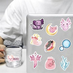 Cute Axolotl Stickers Pack 50PCS, Kawaii Animal Gifts for 50axolotl