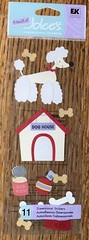 RARE Jolees Poodle Dog House Bone Food Treats Ball Pet Puppy Scrapbook Stickers