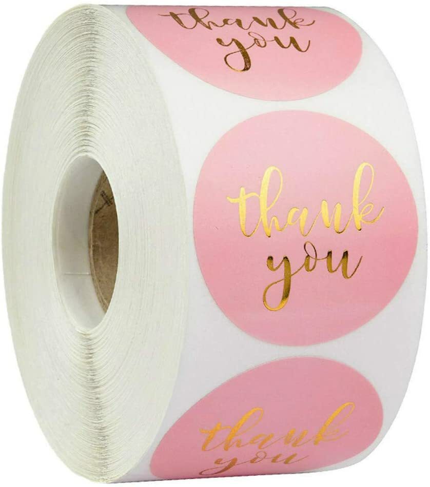 40 THANK YOU STICKERS ENVELOPE SEALS LABELS STICKERS 1″ ROUND FAST SHIPPING