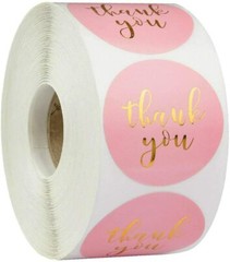40 THANK YOU STICKERS ENVELOPE SEALS LABELS STICKERS 1″ ROUND FAST SHIPPING