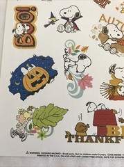 PEANUTS ‘HALLOWEEN/THANKSGIVING/AUTUMN /STICKERS -27 STICKERS -BUY MORE AND SAVE