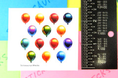 Metallic Colored Balloons Mini Sticker Sheet