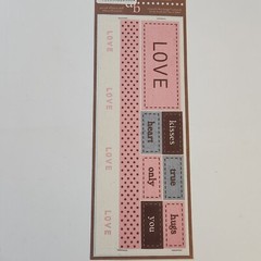 NEW Lot 8 MME Adhesive Twill Scrapbooking Kit Titles Word Labels Ribbon -G