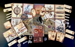 100+ Pc Steampunk Junk Journal Kit Ephemera Bundle Airship Gears Tags Vintage