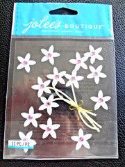 Jolee Boutique Dimensional Stickers VIOLET Jeweled Flowers