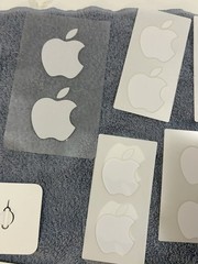 Lot of Original Authentic Apple Stickers Assorted Sizes Plus Reset Tool (14b)