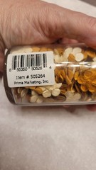 Prima Jar Got Flowers Gold Yellow Paper Flowers New Crafting Scrapbooking