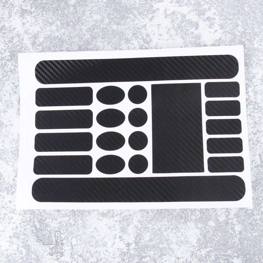 Bicycle Frame Protector Set Carbon Fibre Durable Vinyl Stickers Black