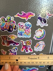 Handmade Magnet Lot Made W/ Lisa Frank Sticker Alien Cheetah Panda 90s Art