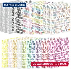 Uniclife 9840 Pcs 60 Sheets Letter Stickers 0.5 Inch Scrapbook Stickers, 1/2 Inc