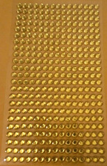 CraftbuddyUS 46 strips 5mm(690 pcs)Stick On Round Rhinestone Gems, Color – GOLD