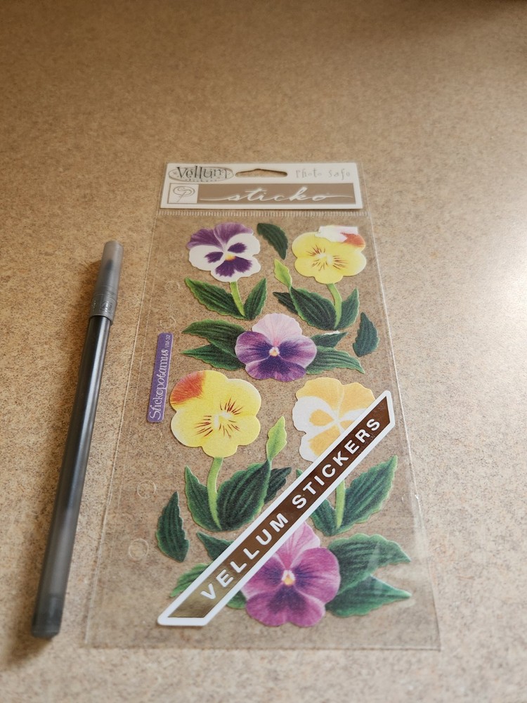Sticko~Pansies~Vellum Stickers