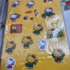 Vtg 1980s Small World Sticker Book Sanrio Scratch Sniff Hello Kitty 10 Pgs Album