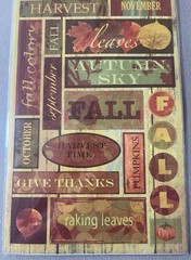 Large Sheet Of Autumn/Fall Themed Stickers~Includes 24 Stickers, New In Package