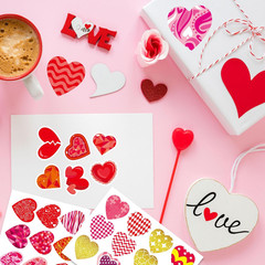 496PCS Valentine’S Day Heart Stickers for Kids, Classroom Gifts, Crafts