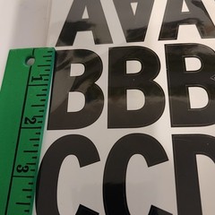 American Crafts DIY Shop Large Letter Stickers Kraft & Black- Lot of 3